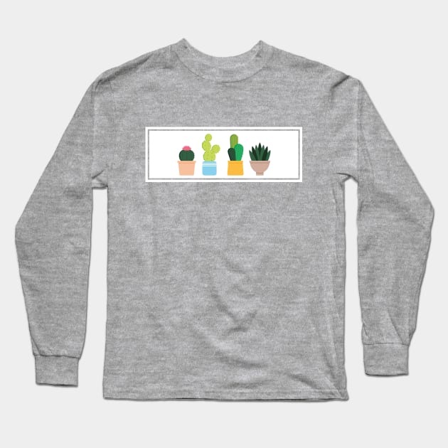 Cactus Addict Long Sleeve T-Shirt by lisanisafazrin